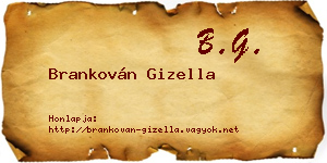 Brankován Gizella névjegykártya